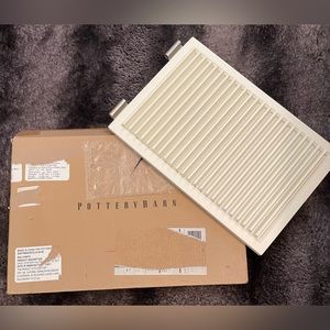 NIB Pottery Barn Daily System CD Holder in Antique White. Holds 44 CD’s